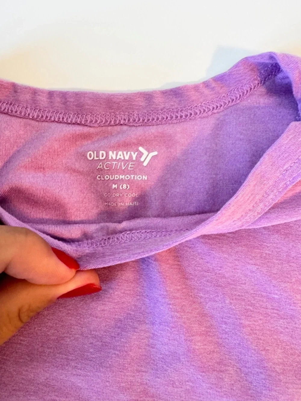 Old Navy Active CloudMotion Girls Shirt Bundle Black & Lilac Performance Tees 8